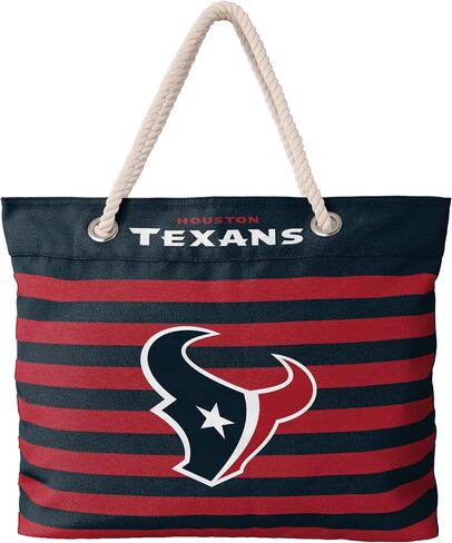 FOCO NFL Team Logo Nautical Stripe Tote Beach Bag in Kuwait