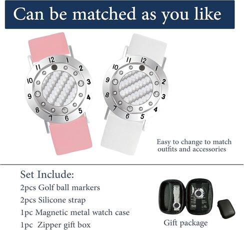 Golf Ball Marker with Carbon Fiber Ball Marker Bracelet, Golf Accessories, Golf Gifts, Golf Counter for Men Women in Saudi Arabia