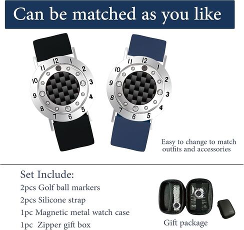 Golf Ball Marker with Carbon Fiber Ball Marker Bracelet, Golf Accessories, Golf Gifts, Golf Counter for Men Women in Saudi Arabia