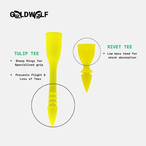 Designer Golf Tees: Grip The Ground, Do Not Fly, Unbreakable, Outlasting, Non-littering, Non-Time-Wasting in Saudi Arabia