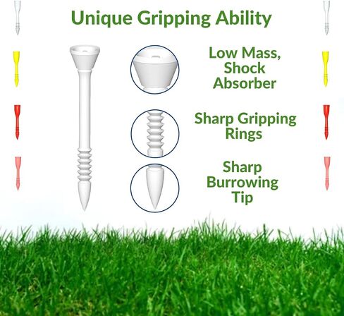 Designer Golf Tees: Grip The Ground, Do Not Fly, Unbreakable, Outlasting, Non-littering, Non-Time-Wasting in Saudi Arabia