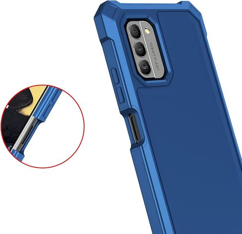 Case for Nokia C300/Nokia G100 with Screen Protector Full Body Protection | Nokia C300 Phone Case Front Silicone Bumper+Hard Plastic Back Shockproof Rugged Corner Military Grade Design Black in Kuwait