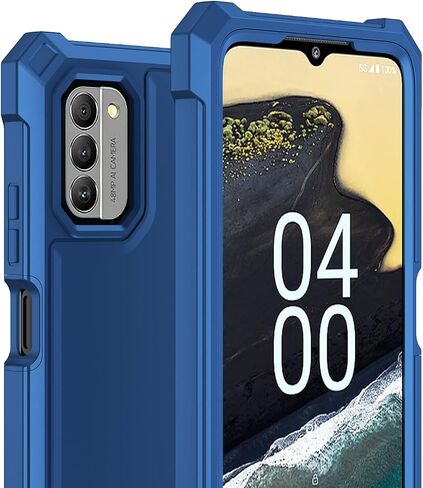 Case for Nokia C300/Nokia G100 with Screen Protector Full Body Protection | Nokia C300 Phone Case Front Silicone Bumper+Hard Plastic Back Shockproof Rugged Corner Military Grade Design Black in Kuwait
