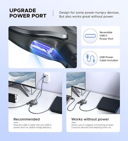 محول HDMI مع كابل نايلون بطول 3.3 قدم، محول HDMI WARRKY 4K مخرج 3 في 1 【مطلي بالذهب، ترقية توصيل الصور】 محور HDMI، مقسم متعدد المنافذ لـ 1080P، ثلاثي الأبعاد، متوافق مع Fire Stick، Xbox، PS5/4، Roku in Kuwait