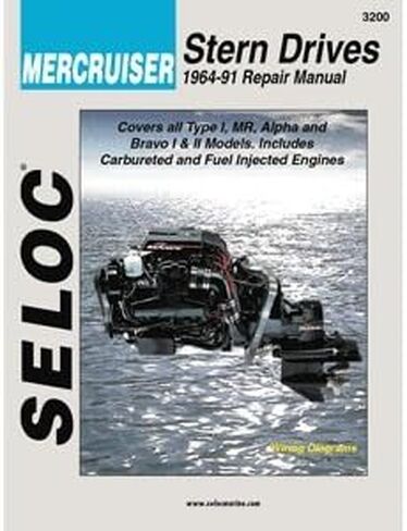 لوحات محرك Mercruiser Stern Drive الداخلية، دليل الإصلاح والضبط 1964-1991 in Kuwait