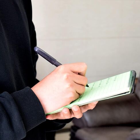 دفتر KAISA Steno Pad، ورق جريج مُعاد تدويره مقاس 6 × 9 بوصة، دفتر ملاحظات ورقي أخضر، 80 ورقة، 6 قطع مفكرة، KSU-06436 in Kuwait