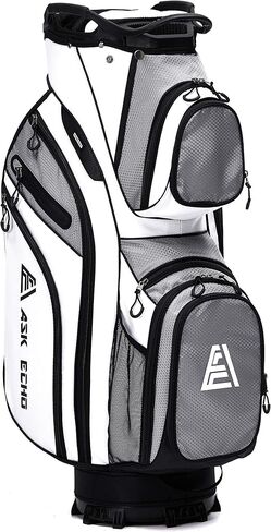 حقيبة عربة الجولف الفاخرة من ASK ECHO مع فواصل بطول 14 طريقة بالإضافة إلى أنبوب المضرب in Kuwait