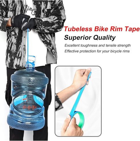 شريط حافة الدراجة بدون أنابيب 700C متقدم، شريط حافة الدراجة أزرق، العرض 21/23/25/27/29/32/35 مم × الطول 10 متر، شرائط حماية حافة الدراجة لعجلة حافة الطريق MTB/ in Kuwait