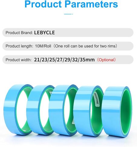 شريط حافة الدراجة بدون أنابيب 700C متقدم، شريط حافة الدراجة أزرق، العرض 21/23/25/27/29/32/35 مم × الطول 10 متر، شرائط حماية حافة الدراجة لعجلة حافة الطريق MTB/ in Kuwait