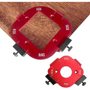 Corner Radius Routing Templates, Radius Jig Router Templates R10 R15 R20 R25 R30 R35 R40 R50 Quick Jig Router Bit Templates with Removable Clip Arc Cutting Auxiliary Tool for Woodworking Routing