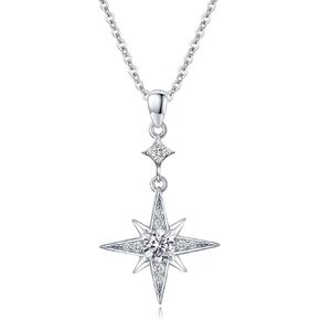 Star Necklace for Women Girls 925 Sterling Silver Star Moonstone Pendant Necklace Infinity/Round Spin Star Necklace Star Jewelry Gifts for Women Girls