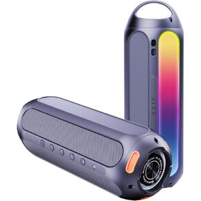 Solar Power Magnetic Bluetooth Speaker, 30W Golf Speaker Outdoor Portable Wireless Speakers IPX6 Waterproof with LED RGB Lights 30H Playtime Deep Bass for Golf Cart Gifts, Beach, Hiking, Party