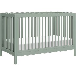 babyletto Swell 4-in-1 Convertible Crib with Toddler Bed Conversion Kit in Honey, Greenguard Gold Certified