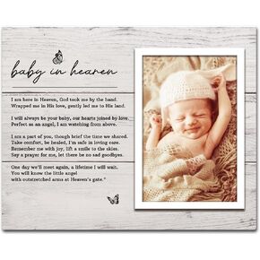 Memorial Baby Picture Frame4x6, Memorial Gifts for Loss of Baby, Infant, Loss Angel Baby Remembrance Keepsake Gift, The Grandparent Gift Baby Heaven Infant Loss or Miscarriage Gift-105