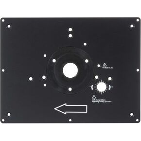 Trend Tool Technology USA Trend Router Table Insert Plate, Aluminum Alloy, User-Made Compatibility, Pre-Drilled Holes, Customizable Fit, RTI/PLATE/A