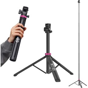 ULANZI MT-89 Extendable Tripod Aluminum, 82" Portable Adjustable Light Stand with 1/4" Screw Quick Release, 360° Ball Head Camera Phone Tripod for Camera Video Light Smartphone, Lightweight for Travel