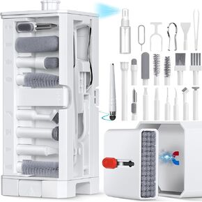 Phone Laptop Keyboard Cleaning Kit,32-in-1 Multi-Function Cleaner Tool with Screen Cleaner Spray (5ml) for AirPods Pro iPad MacBook,Earbud Cleaner Pen with Brush for All iPhone Device Charging Port