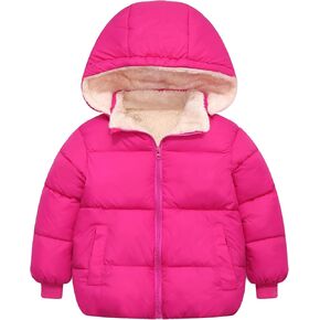 Baby Boys Girls Winter Coats for Toddler Kids Infants Baby Light Puffer Warm Thick Hooded Down Jacket for 2-7 Years