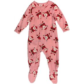 Carters Infant & Toddler Girls Fleece Santa Claus Christmas Sleeper Pajamas 24m Pink