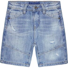 KIDSCOOL SPACE Baby Little Girls Boys Jeans Shorts,2 Big Pockets Splited Hem Decor Simple Design Cute Summer Denim Pants