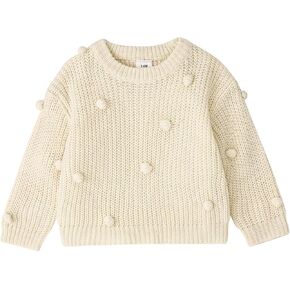 Baby Girl Clothes Cute Knit Sweater Warm Crewneck Long Sleeve Tops Pullover Sweatshirt Fall Winter Outfits 3-24 Months