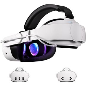 Head Strap with Battery Compatible with Meta/Oculus Quest 3S/Quest 3, 10000mAh Fast Charging Detachable Battery Pack Extend 5-7H Playtime, Comfort Adjustable Elite Strap Replacement Accessories