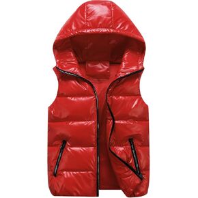 SEAUR - Puffer Vest Boy Winter Coat Shiny Girl Metallic Outwear Kids Sleeveless Jacket Down Warm Waterproof Waistcoat