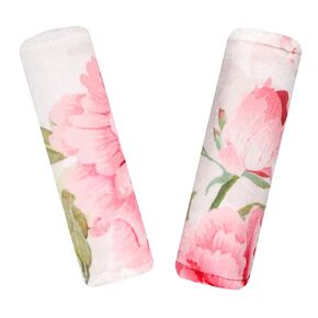 Car Seat Strap Pads for Baby Kids, HNHUAMING Ultra Soft Carseat Straps Shoulder Covers, 2 Pack Infant Seat Belt Cover Pad for Baby Car Seats/Strollers/High Chair/Pushchair, Pink Floral