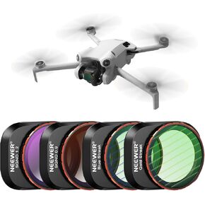 NEEWER Snap On ND&CPL Filter Set Compatible with DJI Mini 4 Pro, 6 Pack CPL Filter and Neutral Density Filters ND8 ND16 ND32 ND64 ND128 with Ultra Slim Frame Double Sided Coated HD Glass