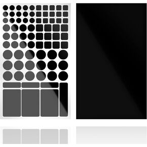 Light Dimming Stickers,LED Light Dimming Stickers,LED Dimming Sheets for Routers,2 Sheets All Black 50% Dimming of LED Lights (Cut and Whole-50% Dimming All Black