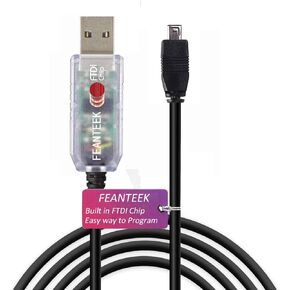 USB Programming Cable for Uniden USB-1 Scanner Radio PC Interface Cable Compatible BC250D BC296D UBC3300XLT BC246T BR330T BCD396T BC346XT for Laptops in Windows, Mac, Linux (1.8M)