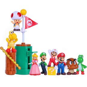 12 مجموعة من شخصيات ماريو تويز بروس سوبر ماري برينسيس، سلحفاة، فطر، إنسان الغاب، شخصيات مجسمة (2 بوصة) in Kuwait