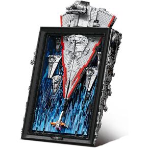 لوحة فنية جدارية ثلاثية الأبعاد من إمبريال ستار ديستروير، مجموعة بناء كبيرة مكونة من 5964 قطعة، ديكور منزلي مذهل لغرفة المعيشة، هدية مثالية لعشاق المجرة والأطفال والكبار وهواة الجمع in Kuwait