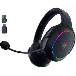 Razer Barracuda X Chroma Wireless Gaming Headset: 2.4GHz Wireless & Bluetooth - Lightweight - Chroma RGB - 40mm Drivers - Cardioid Mic - 70 Hr Battery - for PC, Mac, PS5, Switch, Smartphone - Black