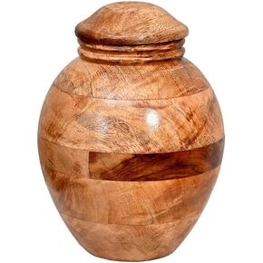 leatherooze Wooden Urns for Human Ashes Adult Male/Female - Real Wood Cremation Urn for Ashes Adult Men/Women - Decorative Urns for Adult Ashes - Large Funeral Ashes Urns for Adults up to 240lbs