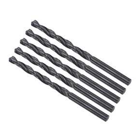 6542 High Speed Steel Twist Drill Bits, 5.1mm Diameter 85mm Length, Black Oxide Straight Twist Jobber Drill Bit - (Applications: for Metal Woodwork Plastic Aluminum), 5-Pieces
