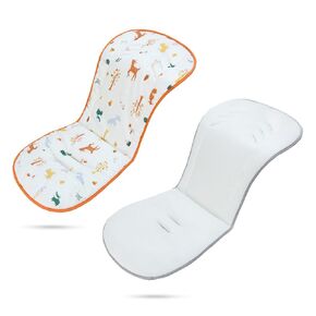 Universal Baby Stroller Seat Liners,Reversible Soft and Comfortable Baby Stroller Seat Cushion,Kids Seat Pads for Toddlers & Preschoolers -30 * 13.8'',1 Pack(Pink Forest)