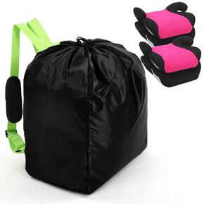 Booster Seat Bag for Airplane Durable Travel Backless Car Seat Bags with Padded Shoulder Straps Foldable Airport Check Backpack Waterproof Booster Seat Cover for Airplane Travel
