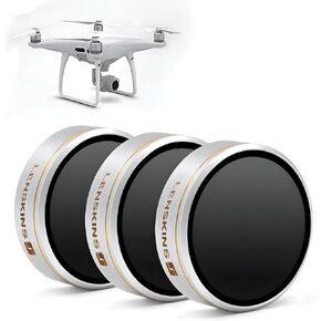 3 Pack MRC ND4/CPL, ND8/CPL, ND16/CPL Filter for DJI Phantom 4 Pro/Advanced, AGC Optics, Weather-sealed, Ultra Slim, Multi-Resistant Coated Filter with Lens Cloth