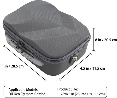 Neo Case, Portable Hard Storage Neo Travel Shoulder Bag for DJI Neo Fly More Combo Drone and Accessories (Grey) in Saudi Arabia