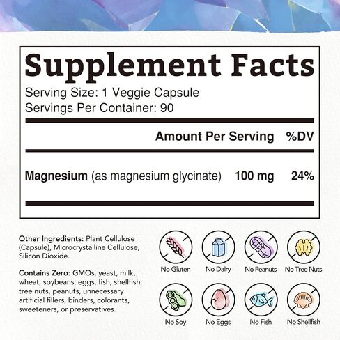 Bonawell Magnesium Glycinate, 210 mg Elemental Magnesium Per Serving, Fully Chelated & Non-Buffered, Supports Relaxation, Nerve, Muscle & Bone Health, 120 Vegan Capsules in Saudi Arabia