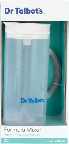 Dr. Talbot's Formula Mixer - 32oz Capacity, Clump-Free Mixing, Expiration Dial, Dishwasher Safe - Perfect for Easy, Spill-Free Baby Feeding in Saudi Arabia