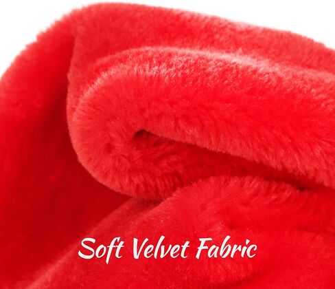 JUANANIUG Santa Hat For Kids, Christmas Hat, Toddler Velvet Classic Fur for Boy Girl New Year Festive Holiday Party Extra Thicken Supplies (Kid-1pack-Red) in Kuwait