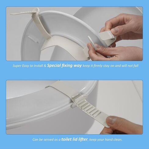 Universal Pee Deflector for Toilet Seat with Toilet Lid Lifter | Toilet Splash Guard Prevents Urine Splash for Kids and Adults, Fits Most Standard Toilet Seats (11.5 x 8.3 Inches) in Kuwait