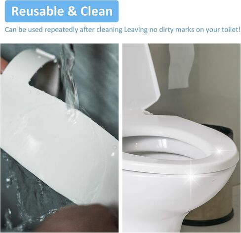Universal Pee Deflector for Toilet Seat with Toilet Lid Lifter | Toilet Splash Guard Prevents Urine Splash for Kids and Adults, Fits Most Standard Toilet Seats (11.5 x 8.3 Inches) in Kuwait