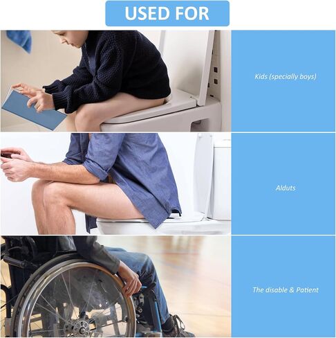 Universal Pee Deflector for Toilet Seat with Toilet Lid Lifter | Toilet Splash Guard Prevents Urine Splash for Kids and Adults, Fits Most Standard Toilet Seats (11.5 x 8.3 Inches) in Kuwait