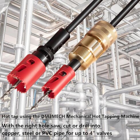 08350 DM3MECH مجموعة كاملة من آلة التنصت على الساخن الميكانيكية لـ NPT مع مناشير ثقب أو أربور in Kuwait