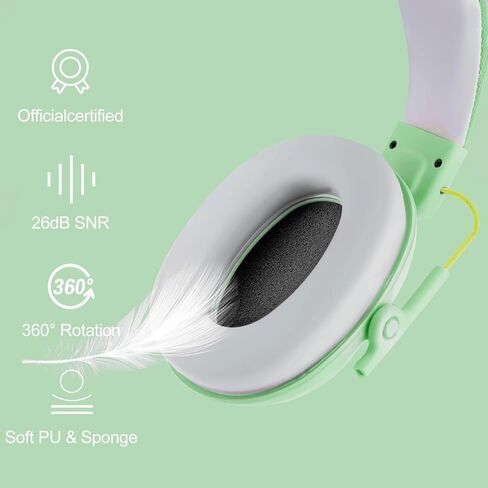سماعات رأس KIKETECH للأطفال بخاصية إلغاء الضوضاء - حماية للأذن، أغطية أذن SNR 26dB للتوحد، الأطفال الصغار، الأطفال، مقاومة للصوت in Kuwait