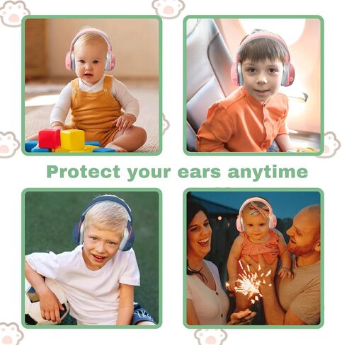 سماعات رأس KIKETECH للأطفال بخاصية إلغاء الضوضاء - حماية للأذن، أغطية أذن SNR 26dB للتوحد، الأطفال الصغار، الأطفال، مقاومة للصوت in Kuwait