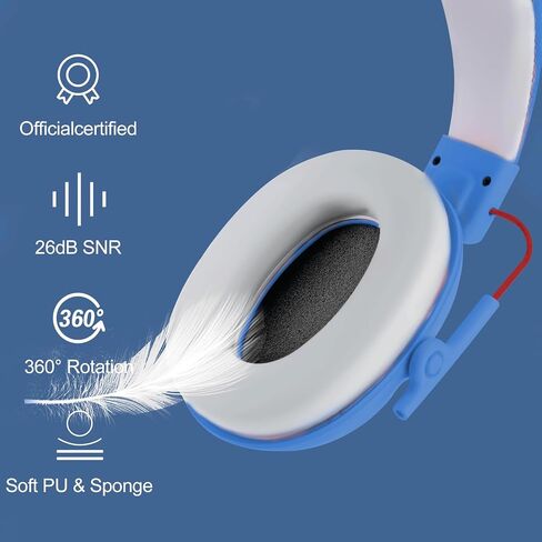 سماعات رأس KIKETECH للأطفال بخاصية إلغاء الضوضاء - حماية للأذن، أغطية أذن SNR 26dB للتوحد، الأطفال الصغار، الأطفال، مقاومة للصوت in Saudi Arabia